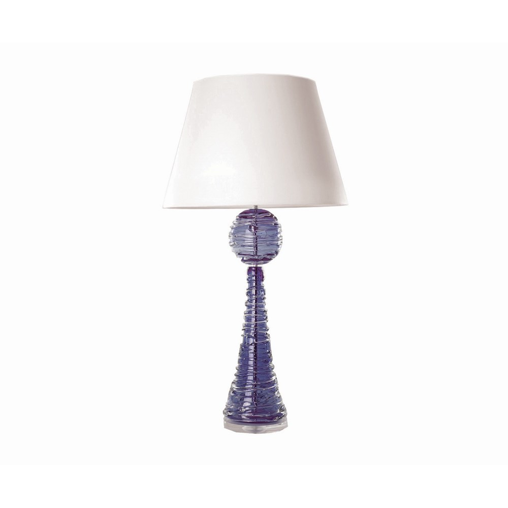 Muffy Crystal Glass Lamp by William Yeoward in Amethyst Purple